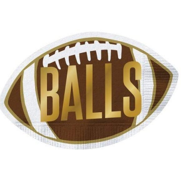 Die-Cut Football Shape Balls Paper Napkins - Picture 1 of 1